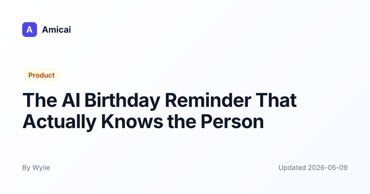 Illustrated preview for The AI Birthday Reminder That Actually Knows the Person