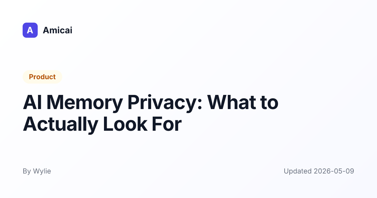 Illustrated preview for AI Memory Privacy: What to Actually Look For