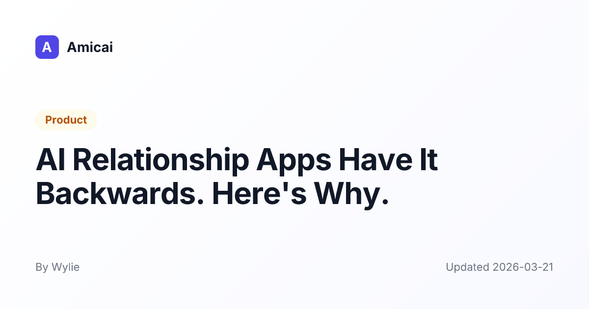 Illustrated preview for AI Relationship Apps Have It Backwards. Here's Why.