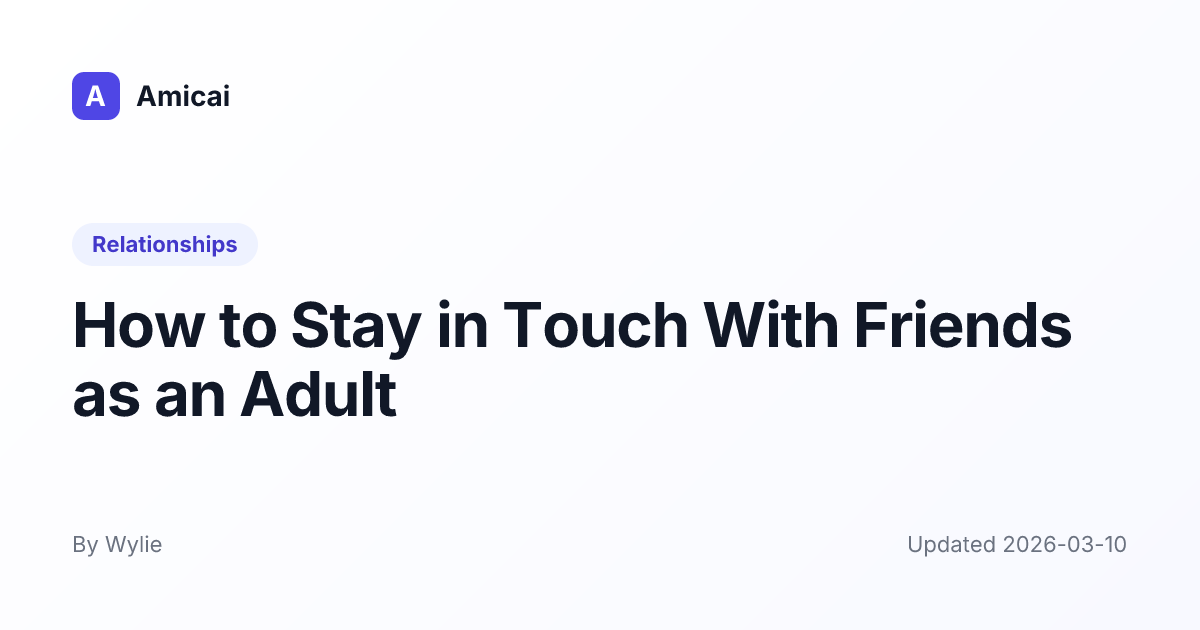 Illustrated preview for How to Stay in Touch With Friends as an Adult