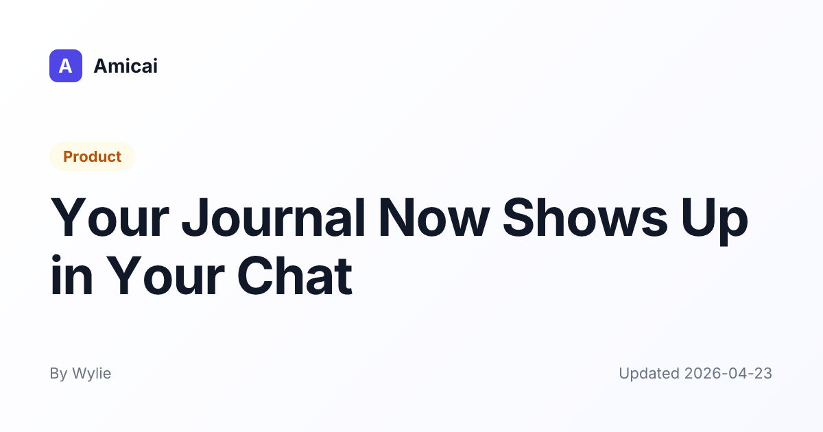 Illustrated preview for Your Journal Now Shows Up in Your Chat