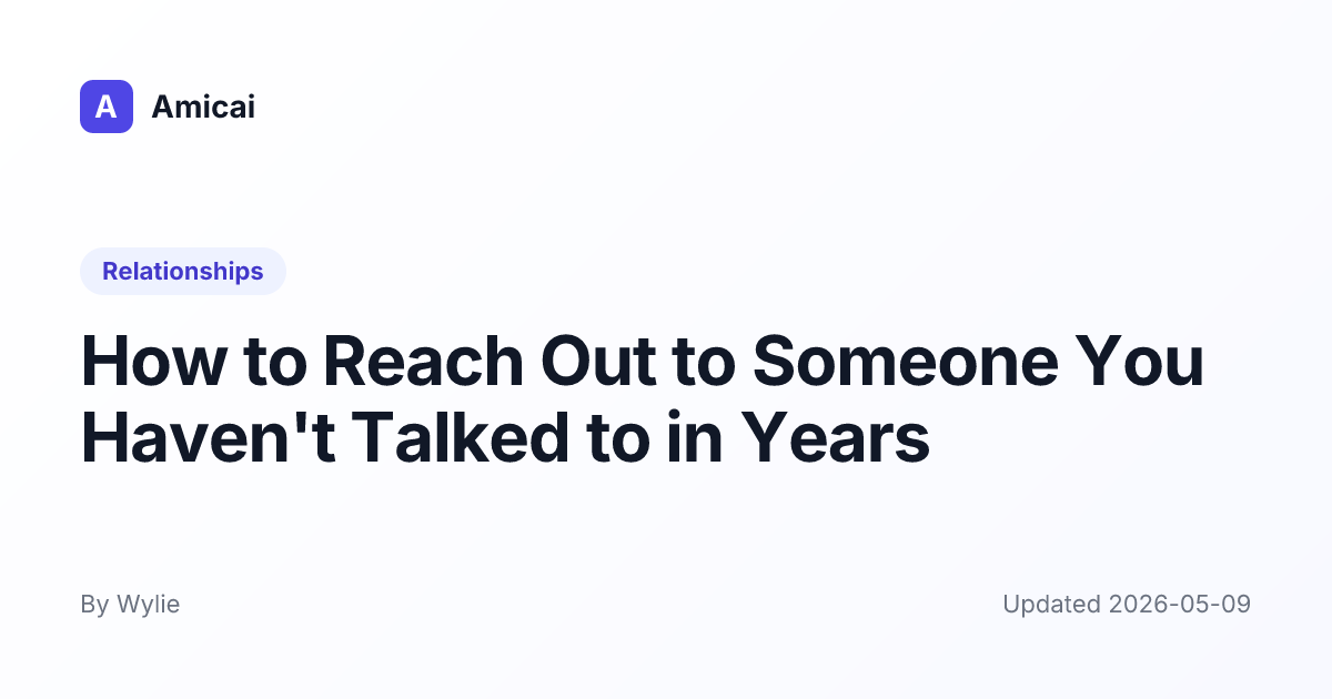 Illustrated preview for How to Reach Out to Someone You Haven't Talked to in Years