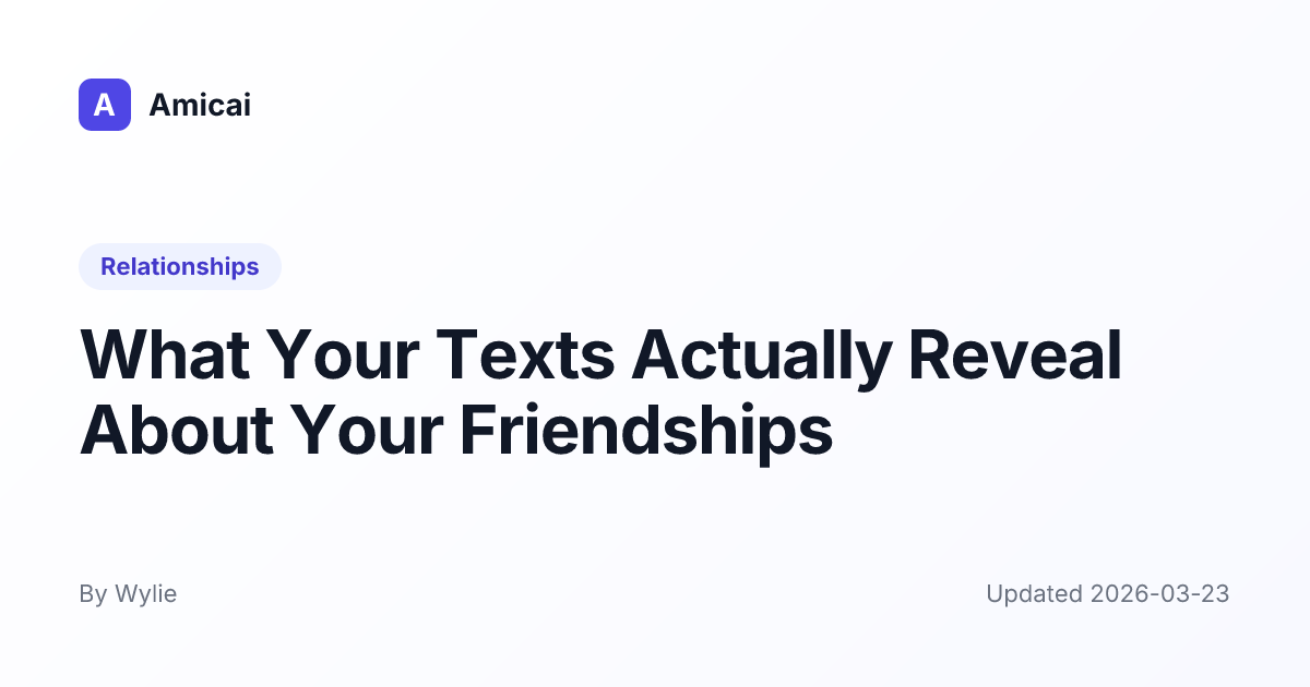 Illustrated preview for What Your Texts Actually Reveal About Your Friendships